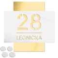 TABLICZKA Z NUMEREM DOMU TABLICA ADRESOWA Na Dom Numer Plus Ulica 32x32cm LASP-342-P-4