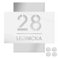 TABLICZKA Z NUMEREM DOMU TABLICA ADRESOWA Na Dom Numer Plus Ulica 32x32cm LASP-342-P-5