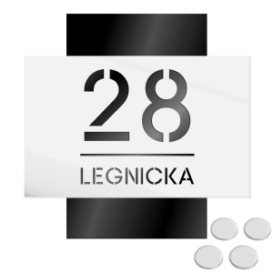 TABLICZKA Z NUMEREM DOMU TABLICA ADRESOWA Na Dom Numer Plus Ulica 32x32cm LASP-342-P-6