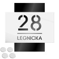 TABLICZKA Z NUMEREM DOMU TABLICA ADRESOWA Na Dom Numer Plus Ulica 32x32cm LASP-342-P-6