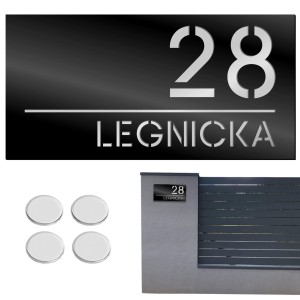 TABLICZKA Z NUMEREM DOMU DUŻA TABLICA ADRESOWA Na Dom Numer Adres 15X30CM LASP-342-DL-2