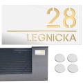 TABLICZKA Z NUMEREM DOMU DUŻA TABLICA ADRESOWA Na Dom Numer Adres 15X30CM  LASP-342-DL-4