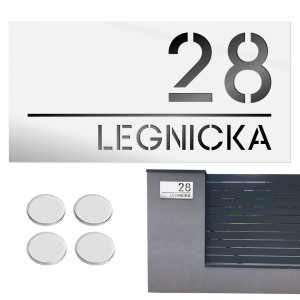 TABLICZKA Z NUMEREM DOMU DUŻA TABLICA ADRESOWA Na Dom Numer Adres 15X30CM  LASP-342-DL-6
