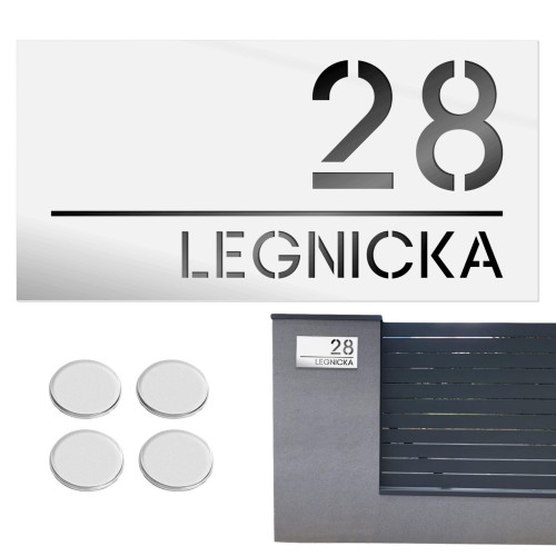TABLICZKA Z NUMEREM DOMU DUŻA TABLICA ADRESOWA Na Dom Numer Adres 15X30CM  LASP-342-DL-6