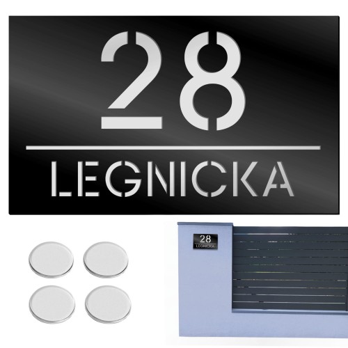 TABLICZKA Z NUMEREM DOMU TABLICA ADRESOWA Na Dom Numer Adres Ulica 15X25CM  LASP-342-M-2