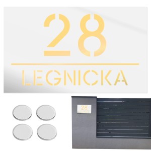 TABLICZKA Z NUMEREM DOMU TABLICA ADRESOWA Na Dom Numer Adres Ulica 15X25CM  LASP-342-M-4