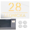 TABLICZKA Z NUMEREM DOMU TABLICA ADRESOWA Na Dom Numer Adres Ulica 15X25CM  LASP-342-M-4