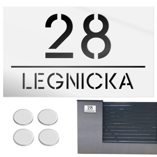 TABLICZKA Z NUMEREM DOMU TABLICA ADRESOWA Na Dom Numer Adres Ulica 15X25CM  LASP-342-M-6