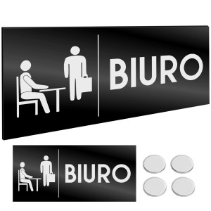 INFORMACYJNA TABLICZKA BIURO Grawer Taśma NANO Na Drzwi Tablica 11X24cm