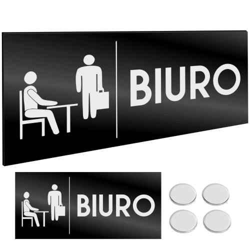INFORMACYJNA TABLICZKA BIURO Grawer Taśma NANO Na Drzwi Tablica 11X24cm