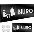 INFORMACYJNA TABLICZKA BIURO Grawer Taśma NANO Na Drzwi Tablica 11X24cm