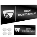 INFORMACYJNA TABLICZKA OBIEKT MONITOROWANY Grawer Taśma NANO Tablica 11X24