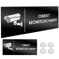 INFORMACYJNA TABLICZKA OBIEKT MONITOROWANY Grawer Taśma NANO Tablica 11X24cm