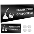INFORMACYJNA TABLICZKA POMIESZCZENIE GOSPODARCZE Taśma NANO Tablica 11X24cm