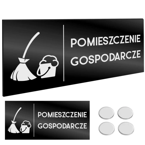 INFORMACYJNA TABLICZKA POMIESZCZENIE GOSPODARCZE Taśma NANO Tablica 11X24cm