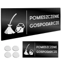 INFORMACYJNA TABLICZKA POMIESZCZENIE GOSPODARCZE Taśma NANO Tablica 11X24cm