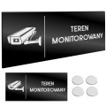 INFORMACYJNA TABLICZKA TEREN MONITOROWANY Taśma NANO Tablica Grawer 11X24cm