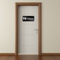 INFORMACYJNA TABLICZKA TOALETA WC Taśma NANO Czarna Tablica Grawer 11X24cm