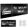 INFORMACYJNA TABLICZKA TU WOLNO PALIĆ Taśma NANO Tablica Grawer 11X24cm