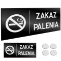 INFORMACYJNA TABLICZKA ZAKAZ PALENIA Taśma NANO Tablica Grawer 11X24cm