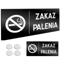 INFORMACYJNA TABLICZKA ZAKAZ PALENIA Taśma NANO Tablica Grawer 11X24cm