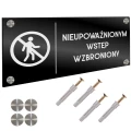 INFORMACYJNA TABLICZKA WSTĘP WZBRONIONY DYSTANSE Tablica Grawer 11X24cm
