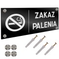 INFORMACYJNA TABLICZKA ZAKAZ PALENIA DYSTANSE Tablica Grawer 11X24 cm