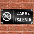INFORMACYJNA TABLICZKA ZAKAZ PALENIA DYSTANSE Tablica Grawer 11X24 cm