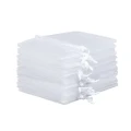 BIAŁE WORECZKI Z ORGANZY NA PREZENT Podziękowanie Dla Gości 9X7CM 100szt