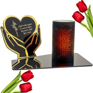 Solarny znicz LED STATUETKA NA CMENTARZ GRÓB DUŻA Wieczna Lampka Nagrobna