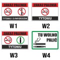 TABLICA TABLICZKA ZAKAZ PALENIA TU WOLNO PALIĆ Uwaga BIAŁA PCV 32x22cm