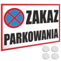 TABLICA TABLICZKA ZAKAZ PARKOWANIA Teren Prywatny Uwaga BIAŁA PCV 32x22cm