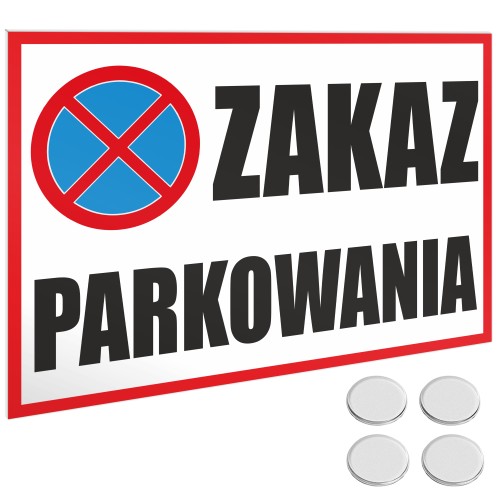 TABLICA TABLICZKA ZAKAZ PARKOWANIA Teren Prywatny Uwaga BIAŁA PCV 32x22cm