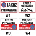 TABLICA TABLICZKA ZAKAZ PARKOWANIA Teren Prywatny Uwaga BIAŁA PCV 32x22cm