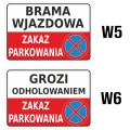 TABLICA TABLICZKA ZAKAZ PARKOWANIA Teren Prywatny Uwaga BIAŁA PCV 32x22cm