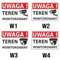 TABLICA TABLICZKA OBIEKT MONITOROWANY Uwaga Teren Prywatny PCV 32x22cm
