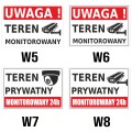 TABLICA TABLICZKA OBIEKT MONITOROWANY Uwaga Teren Prywatny PCV 32x22cm