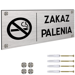 TABLICZKA ZAKAZ PALENIA DIBOND Tablica Informacyjna Dystanse 30x11cm