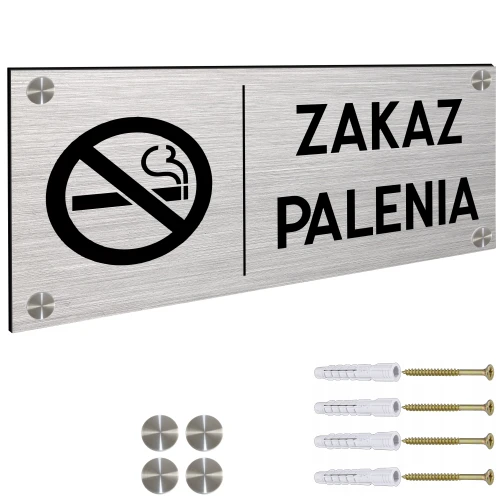 TABLICZKA ZAKAZ PALENIA DIBOND Tablica Informacyjna Dystanse 30x11cm