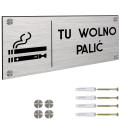 TABLICZKA INFORMACYJNA TU WOLNO PALIĆ DIBOND Tablica Dystanse 30x11cm