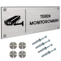 TABLICZKA TEREN MONITOROWANY OBIEKT DIBOND Tablica Dystanse 30x11cm