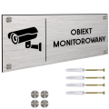 TABLICZKA OBIEKT MONITOROWANY TEREN DIBOND Tablica Dystanse 30x11cm