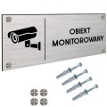TABLICZKA OBIEKT MONITOROWANY TEREN DIBOND Tablica Dystanse 30x11cm