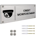 TABLICZKA OBIEKT MONITOROWANY TEREN DIBOND Tablica Dystanse 30x11cm