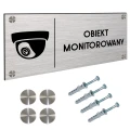 TABLICZKA OBIEKT MONITOROWANY TEREN DIBOND Tablica Dystanse 30x11cm