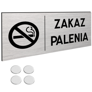 TABLICZKA ZAKAZ PALENIA ZNAK DIBOND Tablica Na Drzwi TAŚMA NANO 30x11cm