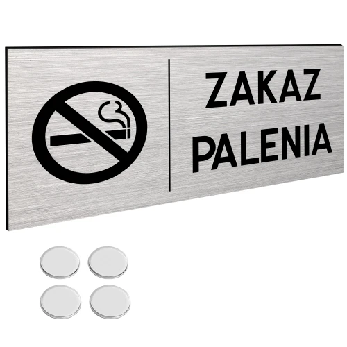 TABLICZKA ZAKAZ PALENIA ZNAK DIBOND Tablica Na Drzwi TAŚMA NANO 30x11cm