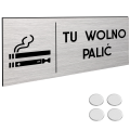 TABLICZKA INFORMACYJNA TU WOLNO PALIĆ DIBOND Tablica Na Drzwi NANO 30x11cm