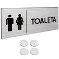 TABLICZKA TOALETA ZNAK DIBOND Tablica Na Drzwi TAŚMA NANO Trwała 30x11cm
