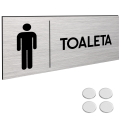 TABLICZKA TOALETA MĘSKA ZNAK DIBOND Tablica Na Drzwi TAŚMA NANO 30x11cm